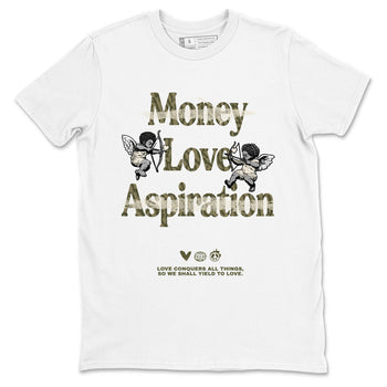 Sneaker Threads – Sneaker Tees To Match Air Jordan 3 Medium Olive – Love Conquers All Things Graphic Tee White 2. Perfect for Jordan releases 2025 colorways.