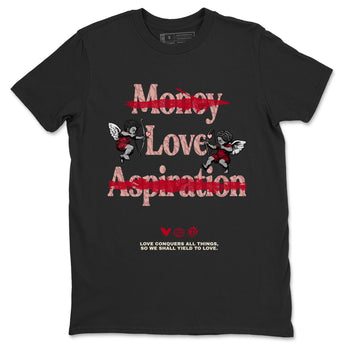 3s Valentines Day shirts to match jordans Love Conquers All Things best t shirts to wear with jordans Air Jordan 3 Valentines Day match shoes to clothes SNRT Sneaker Tees unisex cotton Black 2 shirts