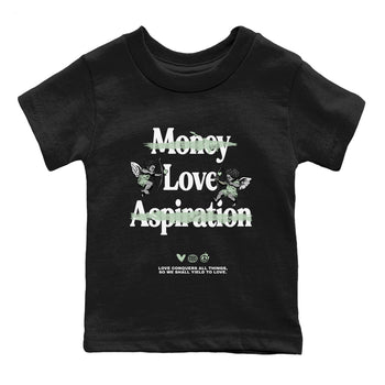 4s Abundance shirts to match jordans Love Conquers All Things sneaker match tees Air Jordan 4 Seafoam match shoes to clothes SNRT Sneaker Tees Youth Baby Black 2 tee