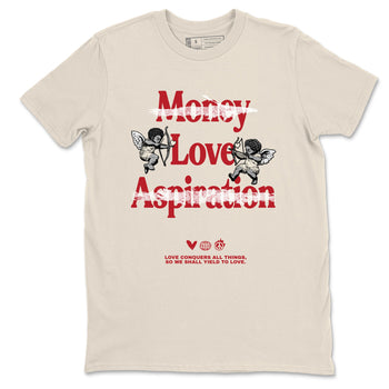 Sneaker match tees – Sneaker Tees To Match Air Jordan 4 Valentines Day Shoes – Love Conquers All Things Tee Natural 2