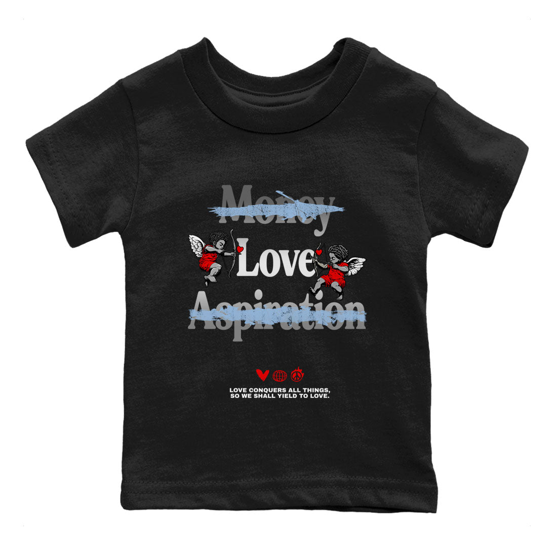 AJ5 Reimagined shirts to match jordans Love Conquers All Things best t shirts to wear with jordans Air Jordan 5 Retro OG Reimagined match shoes to clothes SNRT Sneaker Tees Youth Baby Black 2 tee