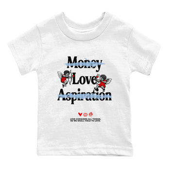 AJ5 Reimagined shirts to match jordans Love Conquers All Things best t shirts to wear with jordans Air Jordan 5 Retro OG Reimagined match shoes to clothes SNRT Sneaker Tees Youth Baby White 2 tee