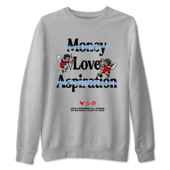 AJ5 Reimagined shirts to match jordans Love Conquers All Things best t shirts to wear with jordans Air Jordan 5 Retro OG Reimagined match shoes to clothes SNRT Sneaker Tees unisex cotton Heather Grey 2 shirts