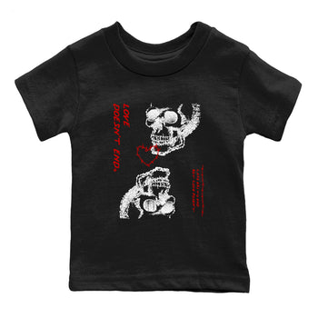 Air Jordan 11 Retro Bred Velvet shirts to match jordans Love Doesn't End sneaker match tees 11 Bred Velvet SNRT Sneaker Release Tees Youth Baby Black 2 crew neck shirts