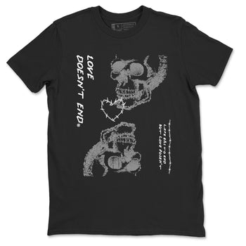 4 Wet Cement shirts to match jordans Love Doesn't End sneaker match tees Air Jordan 4 Retro Wet Cement SNRT Sneaker Release Tees unisex cotton Black 2 crew neck shirts