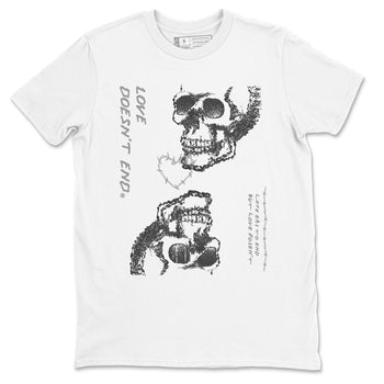 4 Wet Cement shirts to match jordans Love Doesn't End sneaker match tees Air Jordan 4 Retro Wet Cement SNRT Sneaker Release Tees unisex cotton White 2 crew neck shirts