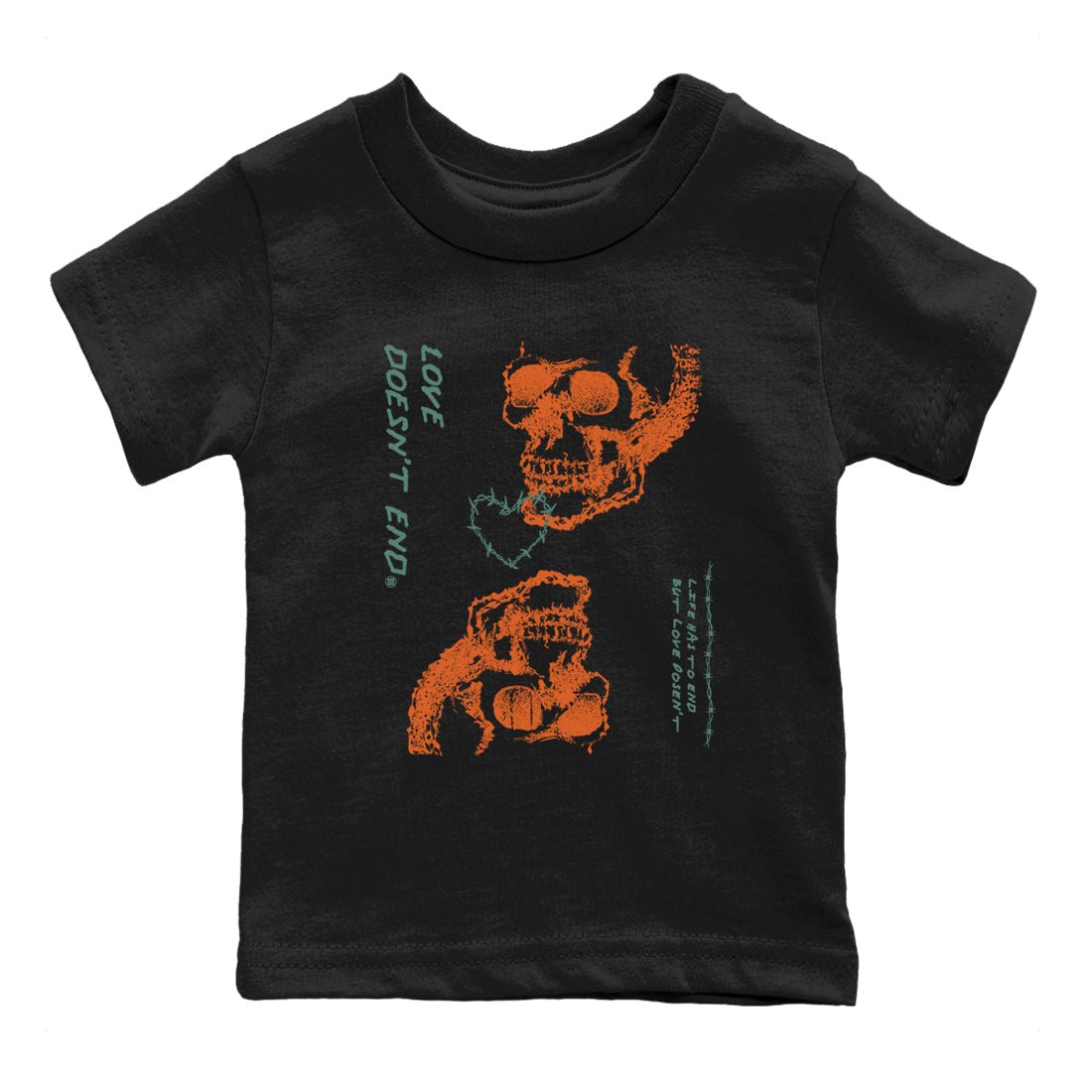 Dunk Low Ceramic shirts to match jordans Love Doesn't End sneaker match tees Dunk Ceramic match shoes to clothes SNRT Sneaker Tees Youth Baby Black 2 tee
