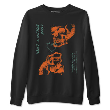 Dunk Low Ceramic shirts to match jordans Love Doesn't End sneaker match tees Dunk Ceramic match shoes to clothes SNRT Sneaker Tees unisex cotton Black 2 shirts