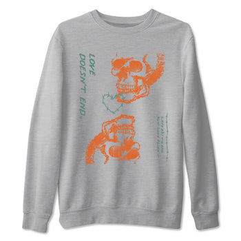 Dunk Low Ceramic shirts to match jordans Love Doesn't End sneaker match tees Dunk Ceramic match shoes to clothes SNRT Sneaker Tees unisex cotton Heather Grey 2 shirts