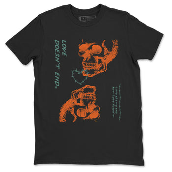 Dunk Low Ceramic shirts to match jordans Love Doesn't End sneaker match tees Dunk Ceramic match shoes to clothes SNRT Sneaker Tees unisex cotton Black 2 shirts