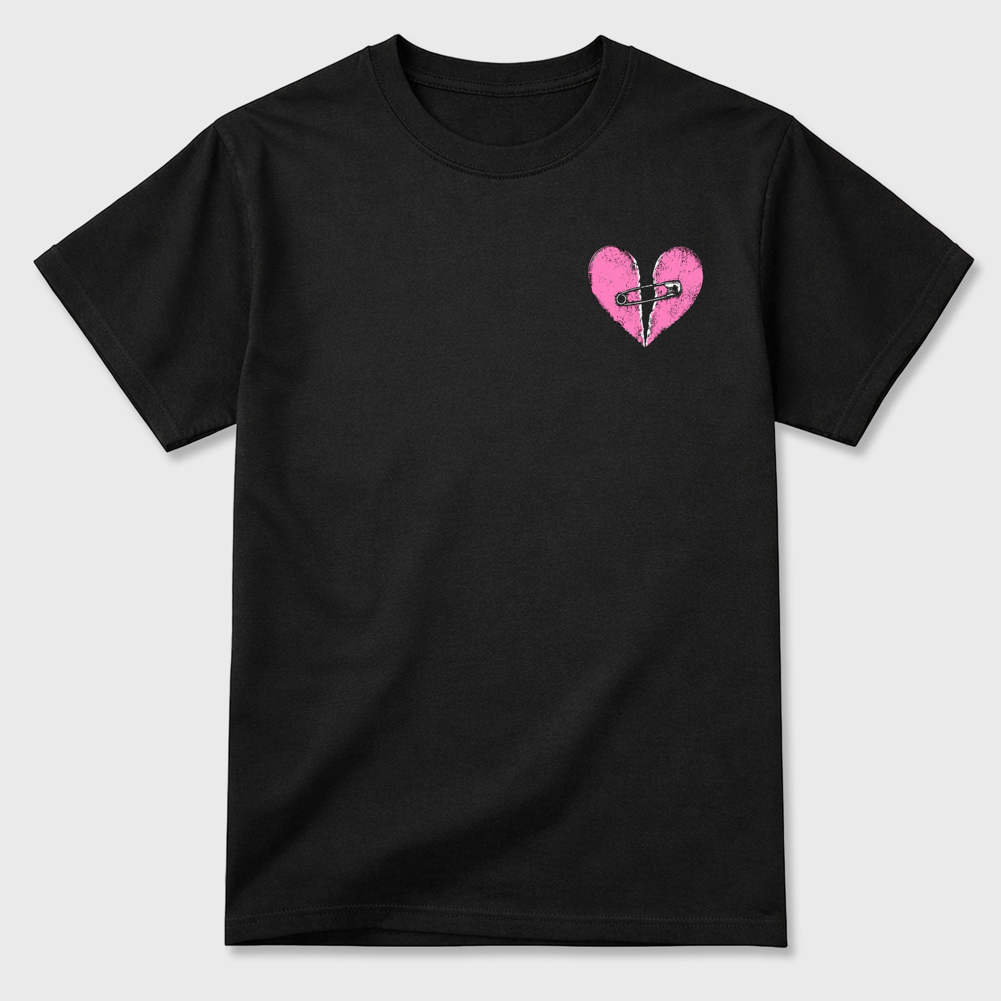 Love Heals Graphic T-Shirt featuring original streetwear artwork designed to match the . Black Graphic T-Shirt.
