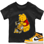 Love Honey Kids Tops - Air Jordan 1 Yellow Toe - SNRT Sneaker Tee