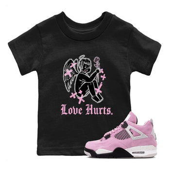 4s Retro Orchid shirts to match jordans Love Hurts sneaker match tees Air Jordan 4 WMNS Orchid match shoes to clothes SNRT Sneaker Tees Youth Baby Black 1 tee