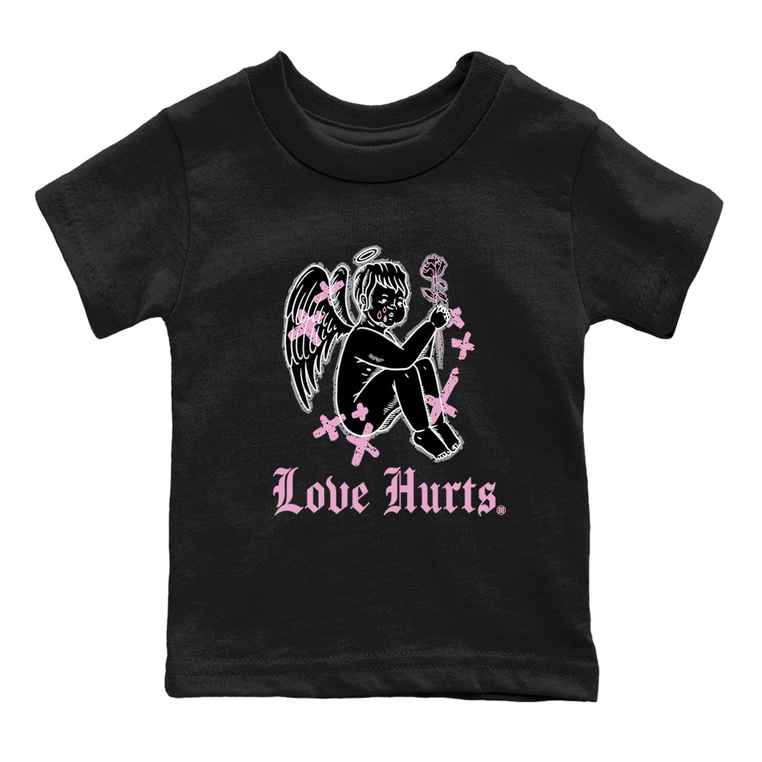 4s Retro Orchid shirts to match jordans Love Hurts sneaker match tees Air Jordan 4 WMNS Orchid match shoes to clothes SNRT Sneaker Tees Youth Baby Black 2 tee