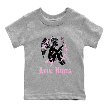 4s Retro Orchid shirts to match jordans Love Hurts sneaker match tees Air Jordan 4 WMNS Orchid match shoes to clothes SNRT Sneaker Tees Youth Baby Heather Grey 2 tee