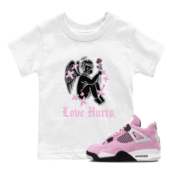 4s Retro Orchid shirts to match jordans Love Hurts sneaker match tees Air Jordan 4 WMNS Orchid match shoes to clothes SNRT Sneaker Tees Youth Baby White 1 tee