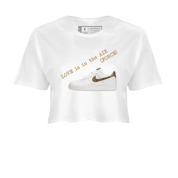 Air Force 1 Ivory Snake shirt to match jordans Love In The Air sneaker tees Air Force 1 Ivory Snake SNRT Sneaker Release Tees White 2 crop length shirt