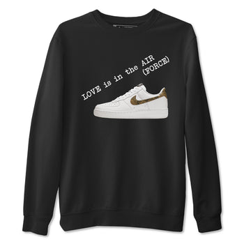 Air Force 1 Ivory Snake shirt to match jordans Love In The Air sneaker tees Air Force 1 Ivory Snake SNRT Sneaker Release Tees unisex cotton Black 2 crew neck shirt