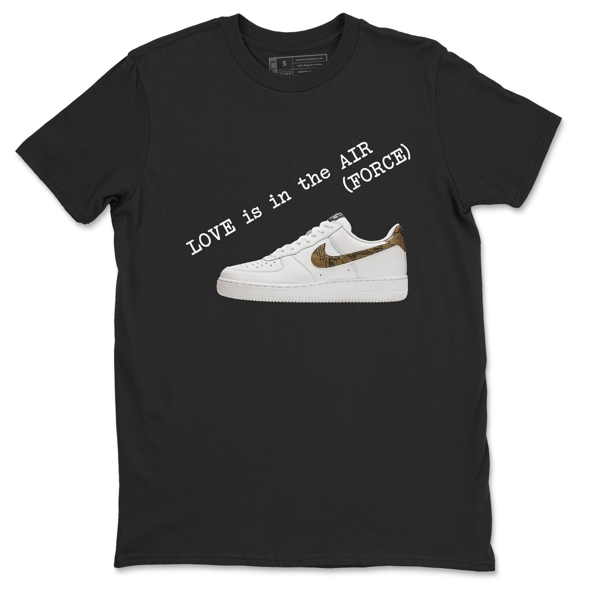 Air Force 1 Ivory Snake shirt to match jordans Love In The Air sneaker tees Air Force 1 Ivory Snake SNRT Sneaker Release Tees unisex cotton Black 2 crew neck shirt