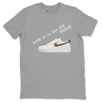 Air Force 1 Ivory Snake shirt to match jordans Love In The Air sneaker tees Air Force 1 Ivory Snake SNRT Sneaker Release Tees unisex cotton Heather Grey 2 crew neck shirt