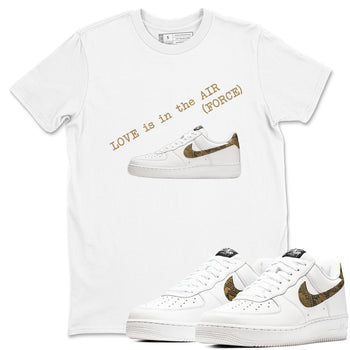 Air Force 1 Ivory Snake shirt to match jordans Love In The Air sneaker tees Air Force 1 Ivory Snake SNRT Sneaker Release Tees unisex cotton White 1 crew neck shirt