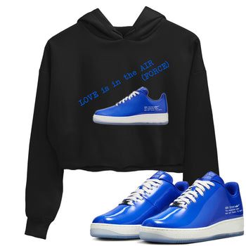 Air Force 1 404 Error shirt to match jordans Love Is In The Air sneaker tees Air Force 1 404 Error SNRT Sneaker Release Tees Black 1 crop length shirt