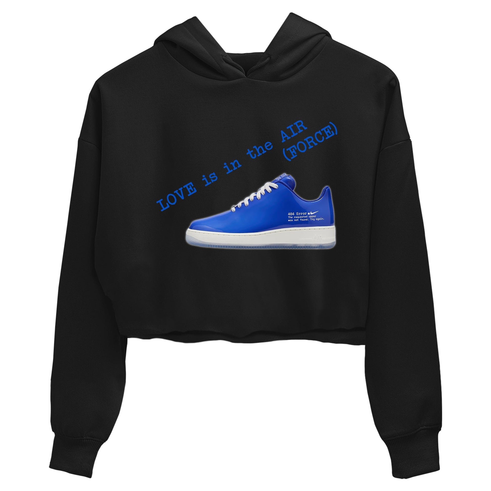 Air Force 1 404 Error shirt to match jordans Love Is In The Air sneaker tees Air Force 1 404 Error SNRT Sneaker Release Tees Black 2 crop length shirt