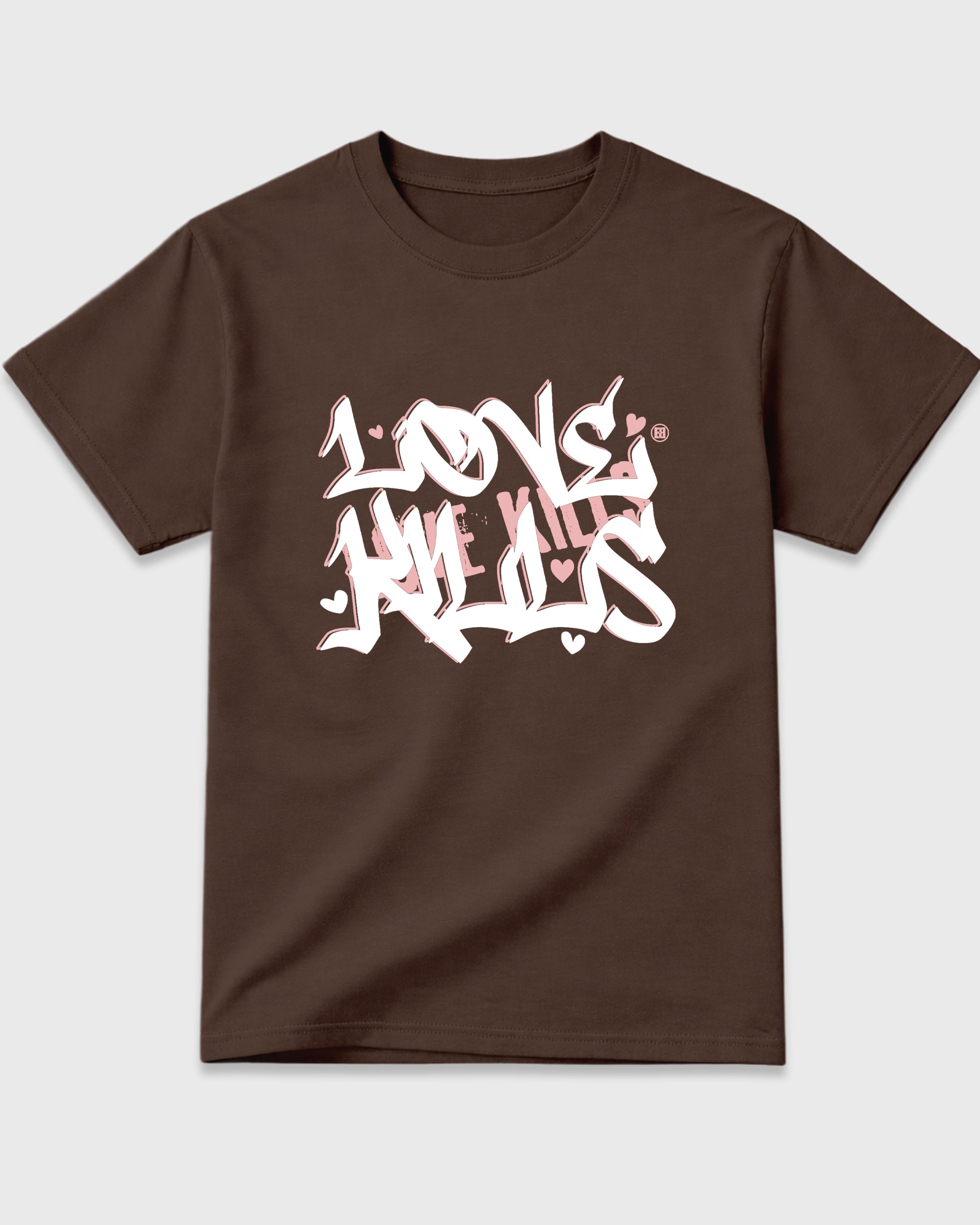 Love Kills Graphic T-Shirt featuring original streetwear artwork designed to match the Air Jordan 3 Fireside. Dark Chocolate 2 Graphic T-Shirt.