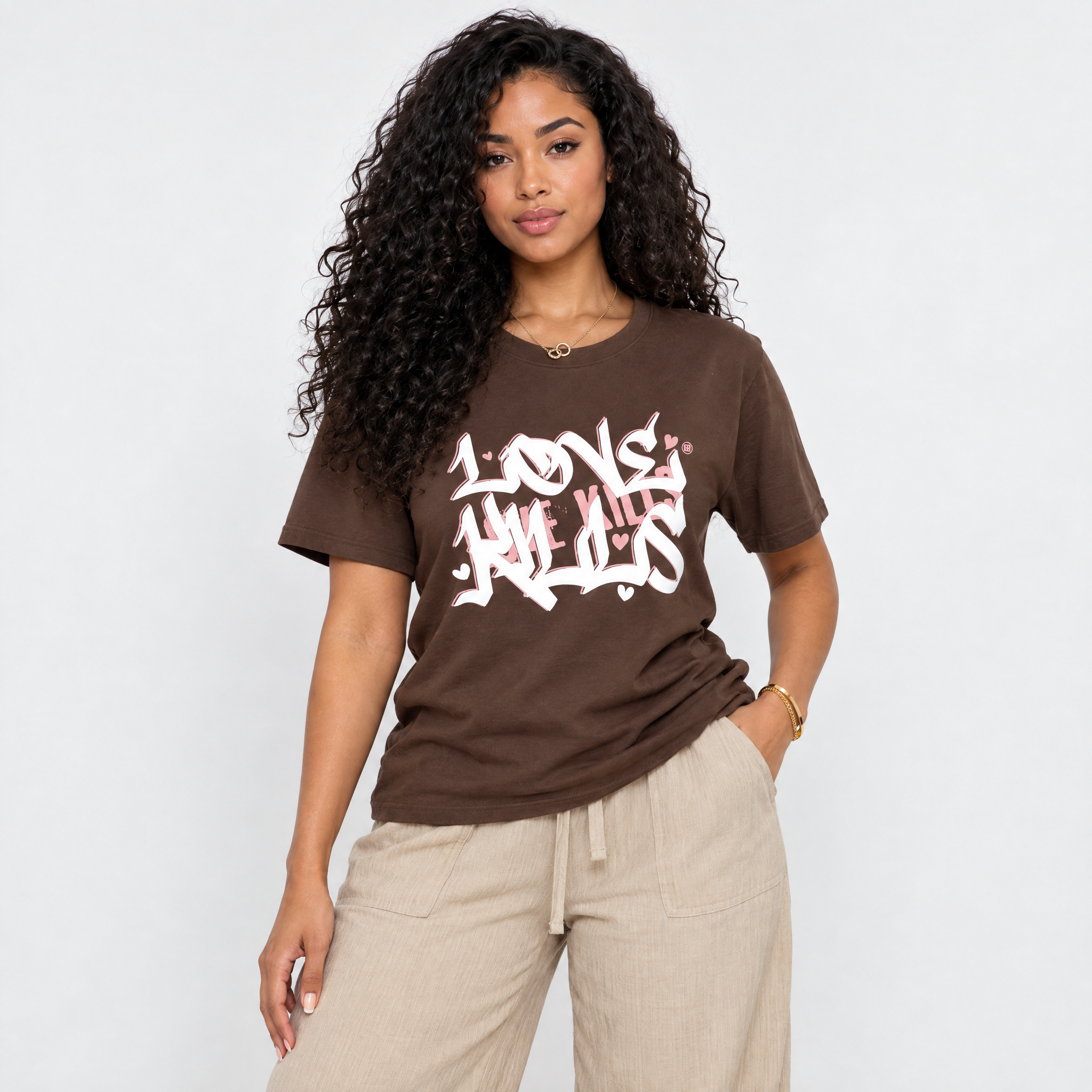 Love Kills Graphic T-Shirt featuring original streetwear artwork designed to match the Air Jordan 3 Fireside. Dark Chocolate 1 Graphic T-Shirt.