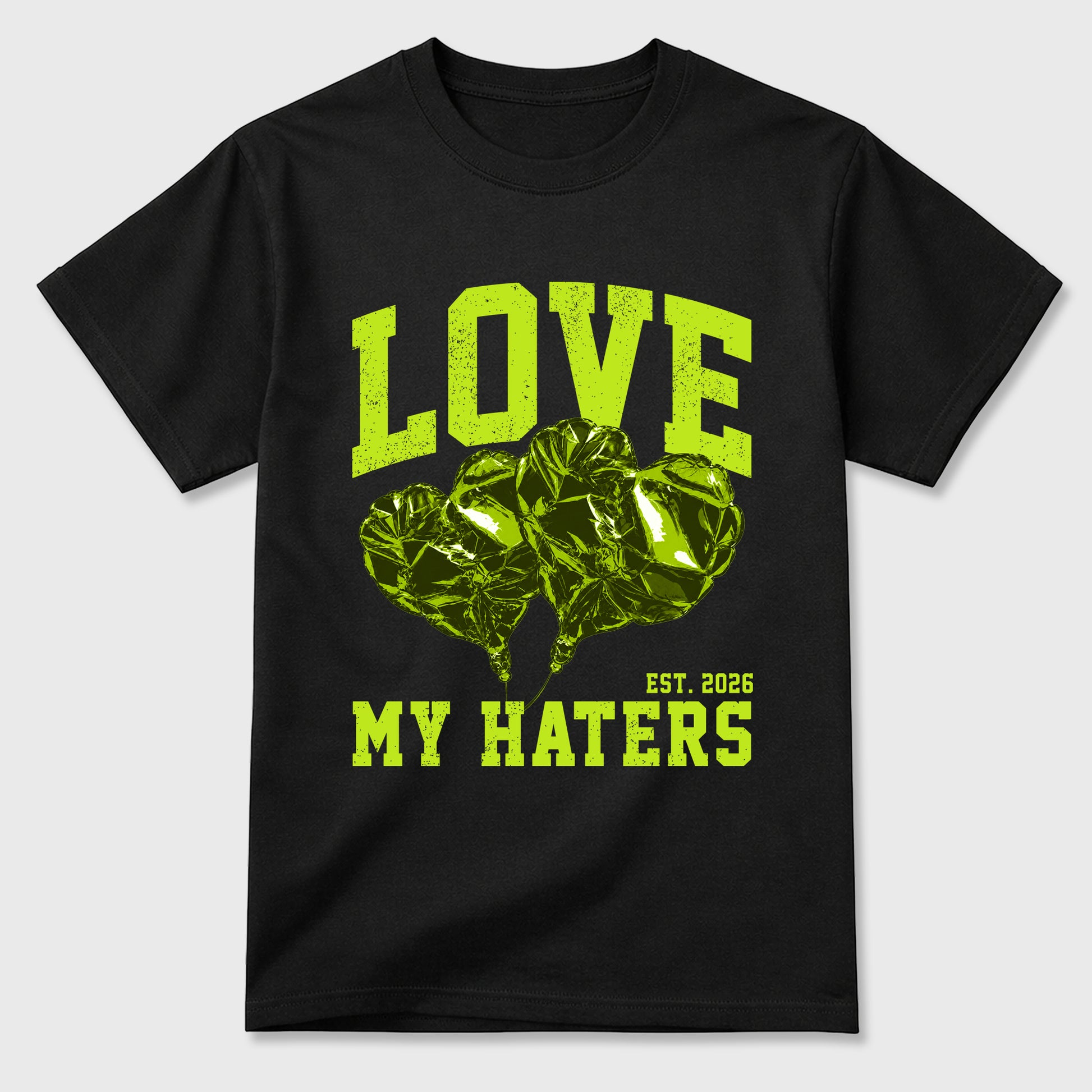Sneaker match tees – Sneaker Tees To Match Air Foamposite Pro Black Shoes – Love My Haters Tee Black 2