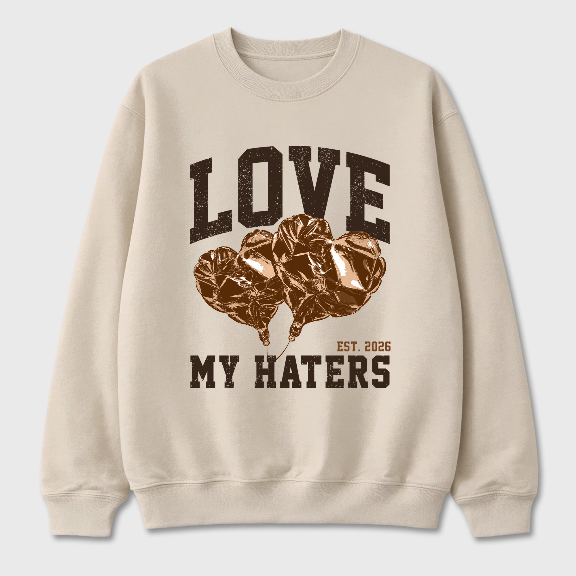 Love My Haters Graphic T-Shirt featuring original streetwear artwork designed to match the Air Jordan 1 Love Letter. Natural 2 Graphic Tee.