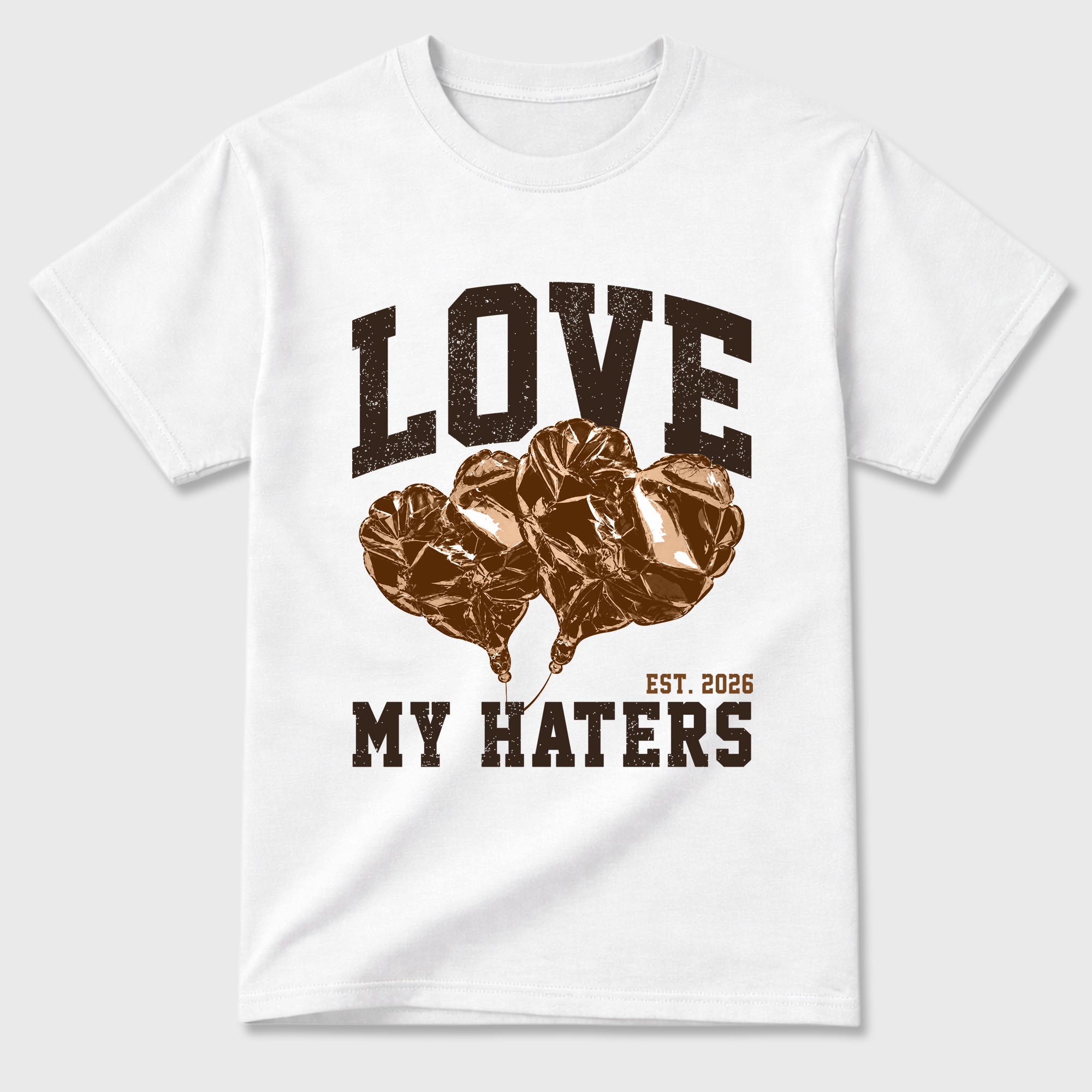 Love My Haters Graphic T-Shirt featuring original streetwear artwork designed to match the Air Jordan 1 Love Letter. White 2 Graphic T-Shirt.