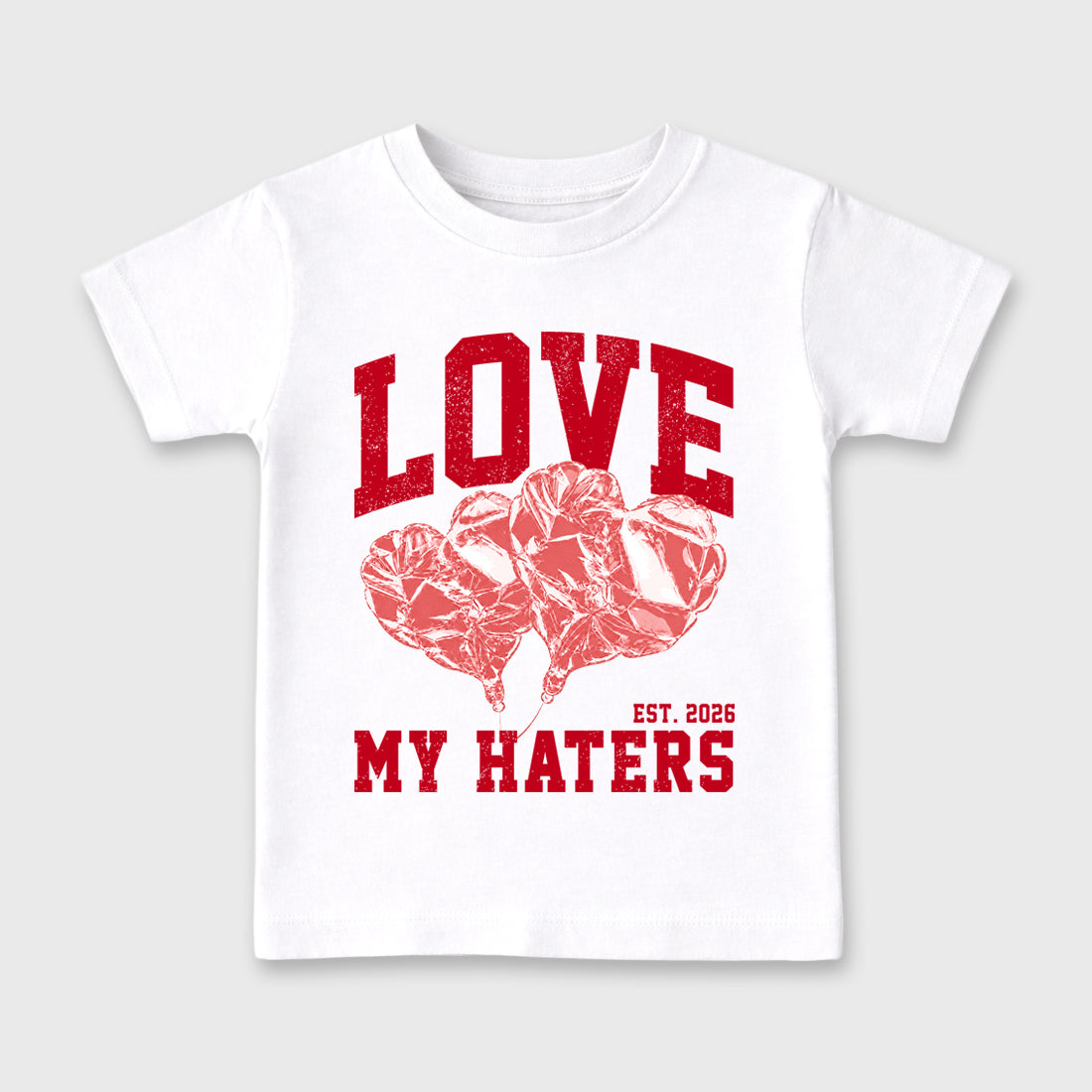 Love My Haters Baby & Kids Graphic T-Shirt featuring original artwork designed to match the Air Jordan 1 Nails and Grails. White 2 Kids Graphic Tee.
