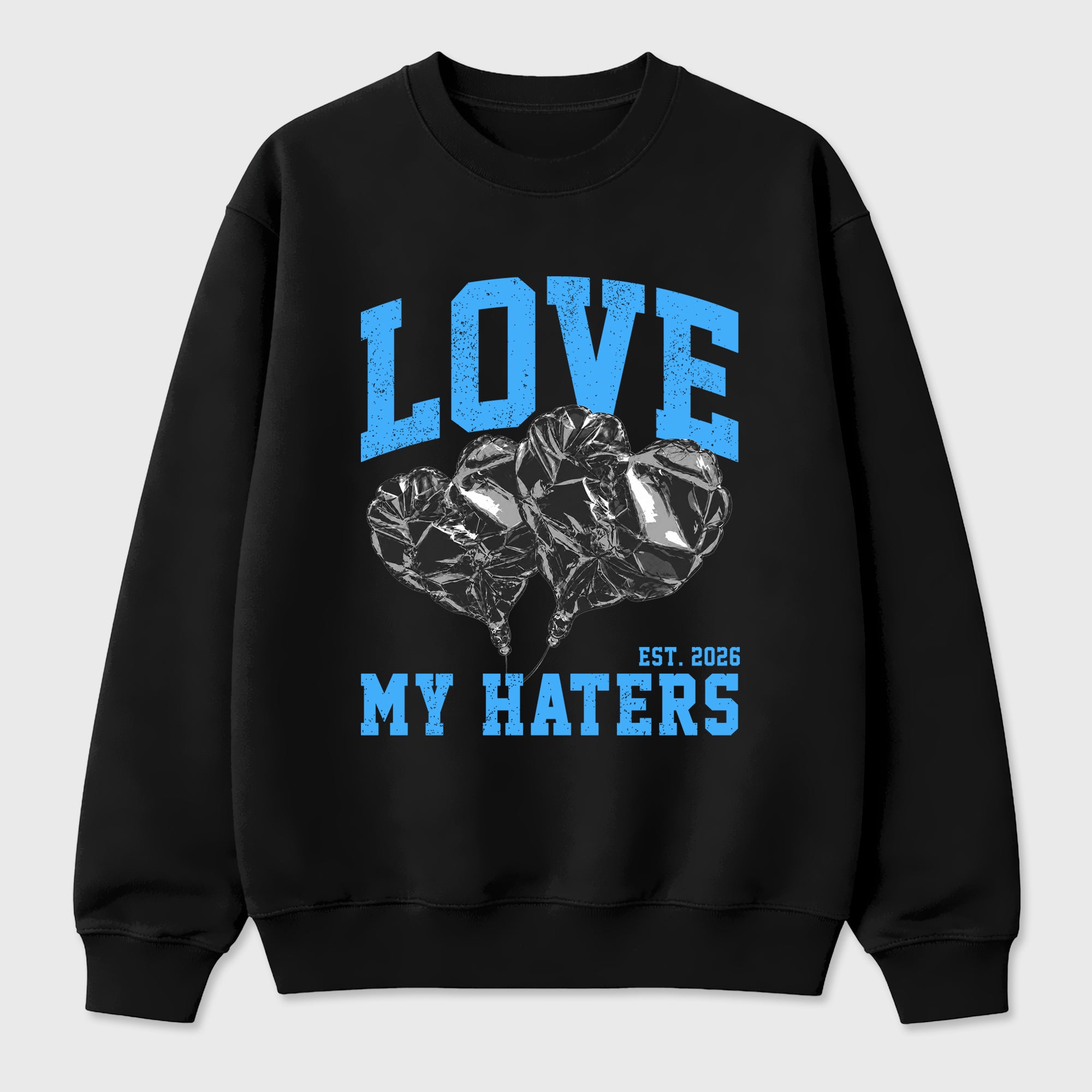 Love My Haters Graphic T-Shirt sneaker match tee designed for the Air Jordan 5 Black Carolina, featuring coordinated color options for a perfect streetwear match. Black 2 shirt.