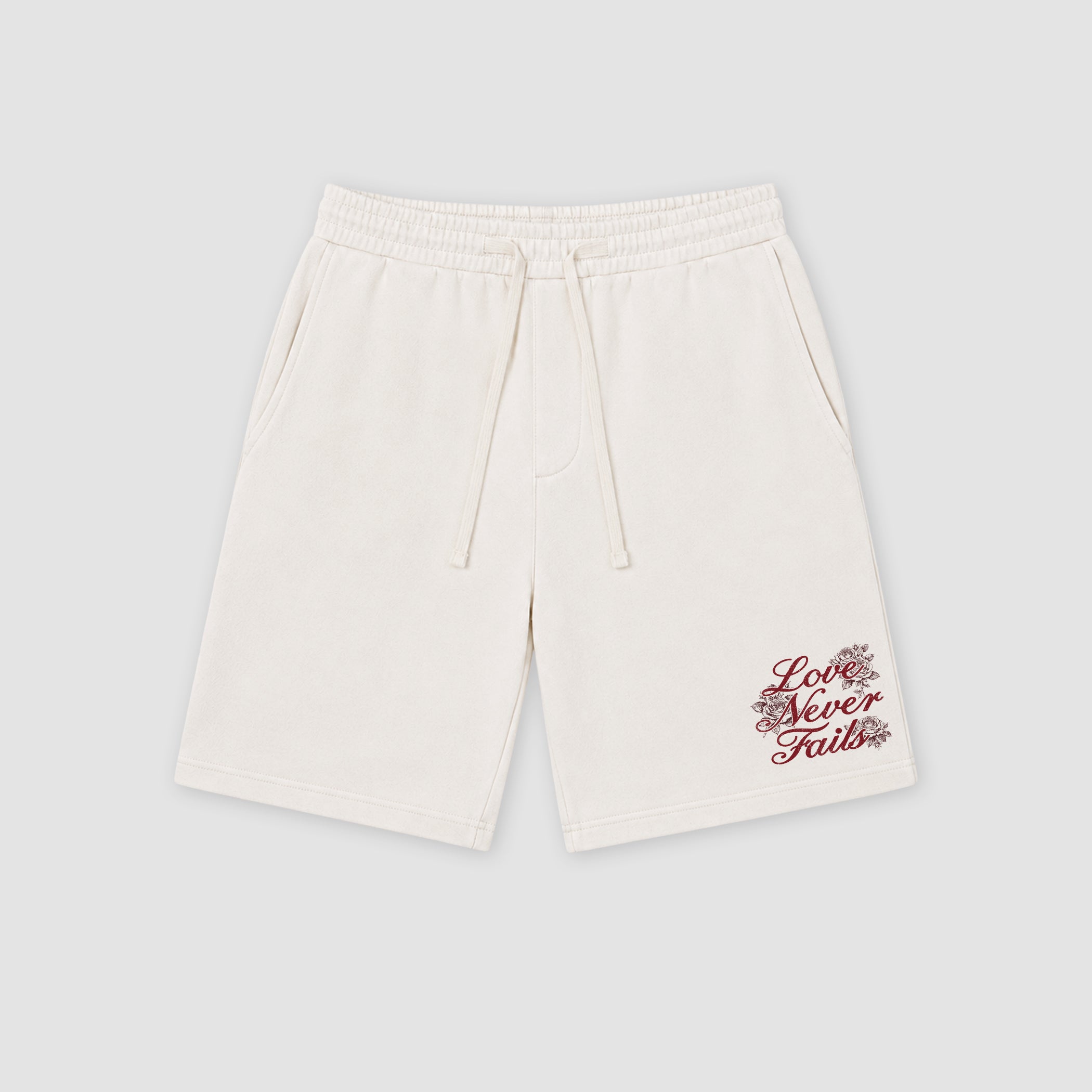 The Love Never Fails graphic fleece shorts deliver a relaxed streetwear look with premium fleece comfort and bold graphic details, designed to match the Air Jordan 3 Bin 23 and complete your sneaker rotation.