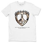 Foams One Metallic Copper shirts to match jordans Love Peace sneaker match tees Air Foamposite One Metallic Copper match shoes to clothes SNRT Sneaker Tees unisex cotton White 2 shirts