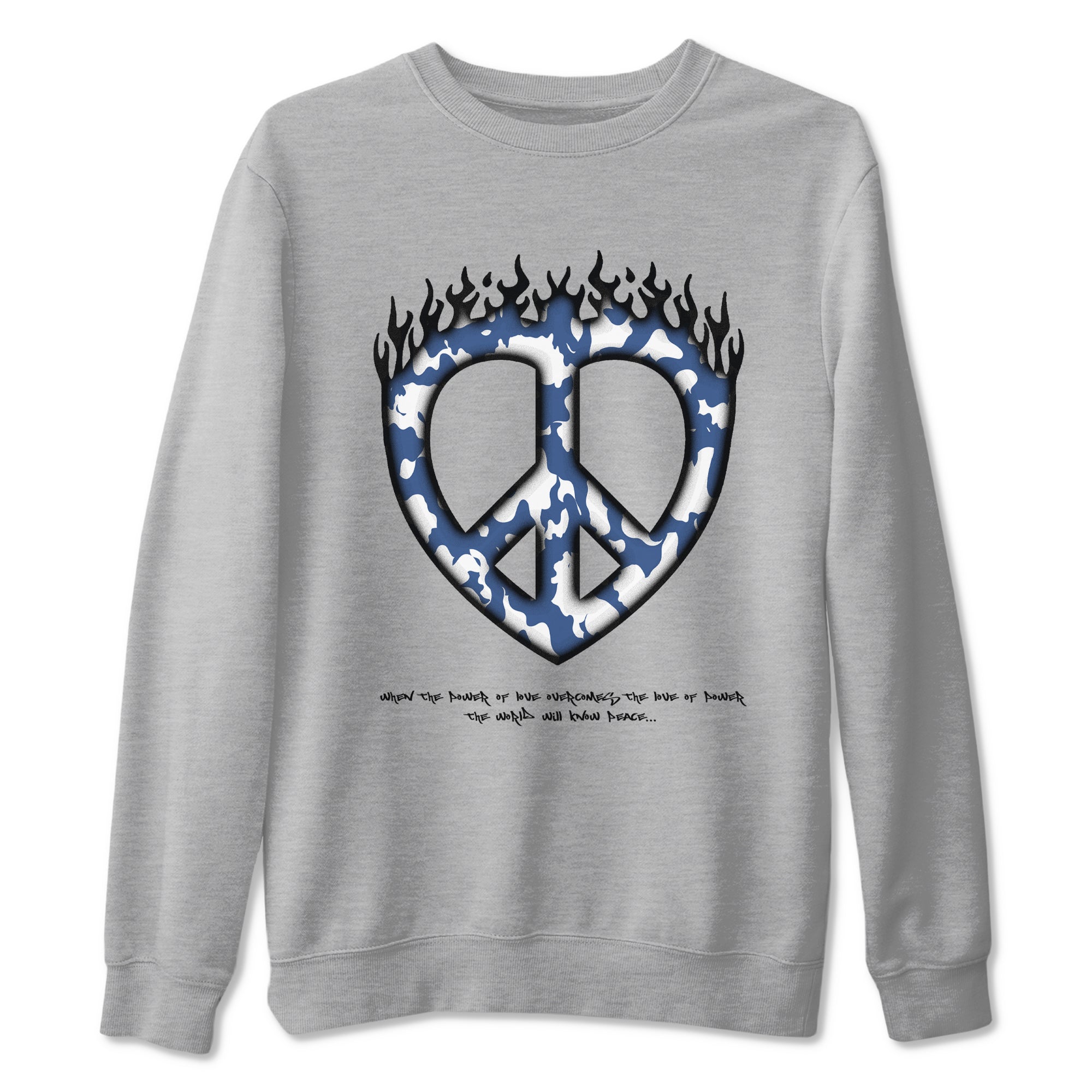 11s Diffused Blue shirts to match jordans Love Peace sneaker match tees Air Jordan 11 Diffused Blue SNRT Sneaker Release Tees unisex cotton Heather Grey 2 crew neck shirts