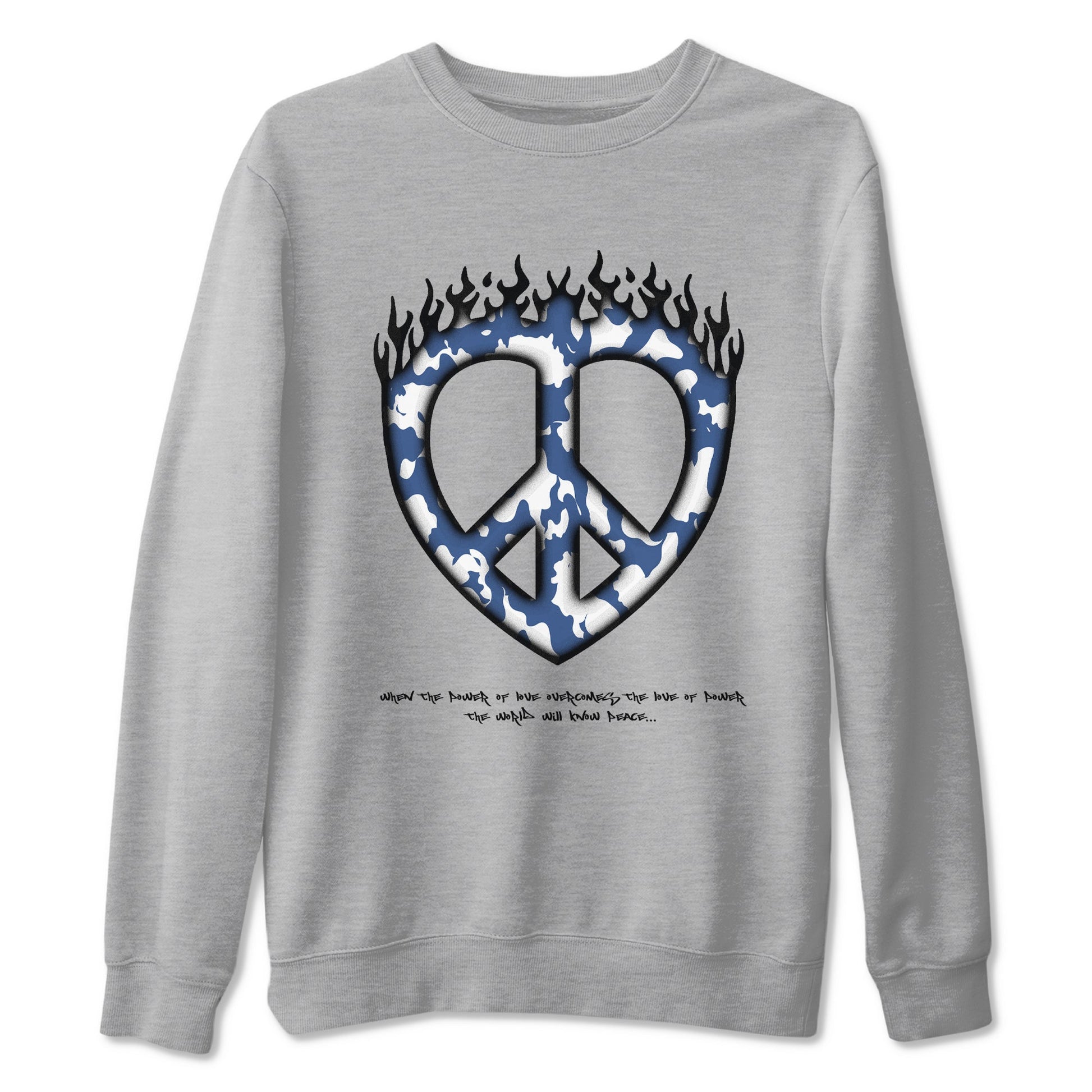 11s Diffused Blue shirts to match jordans Love Peace sneaker match tees Air Jordan 11 Diffused Blue SNRT Sneaker Release Tees unisex cotton Heather Grey 2 crew neck shirts