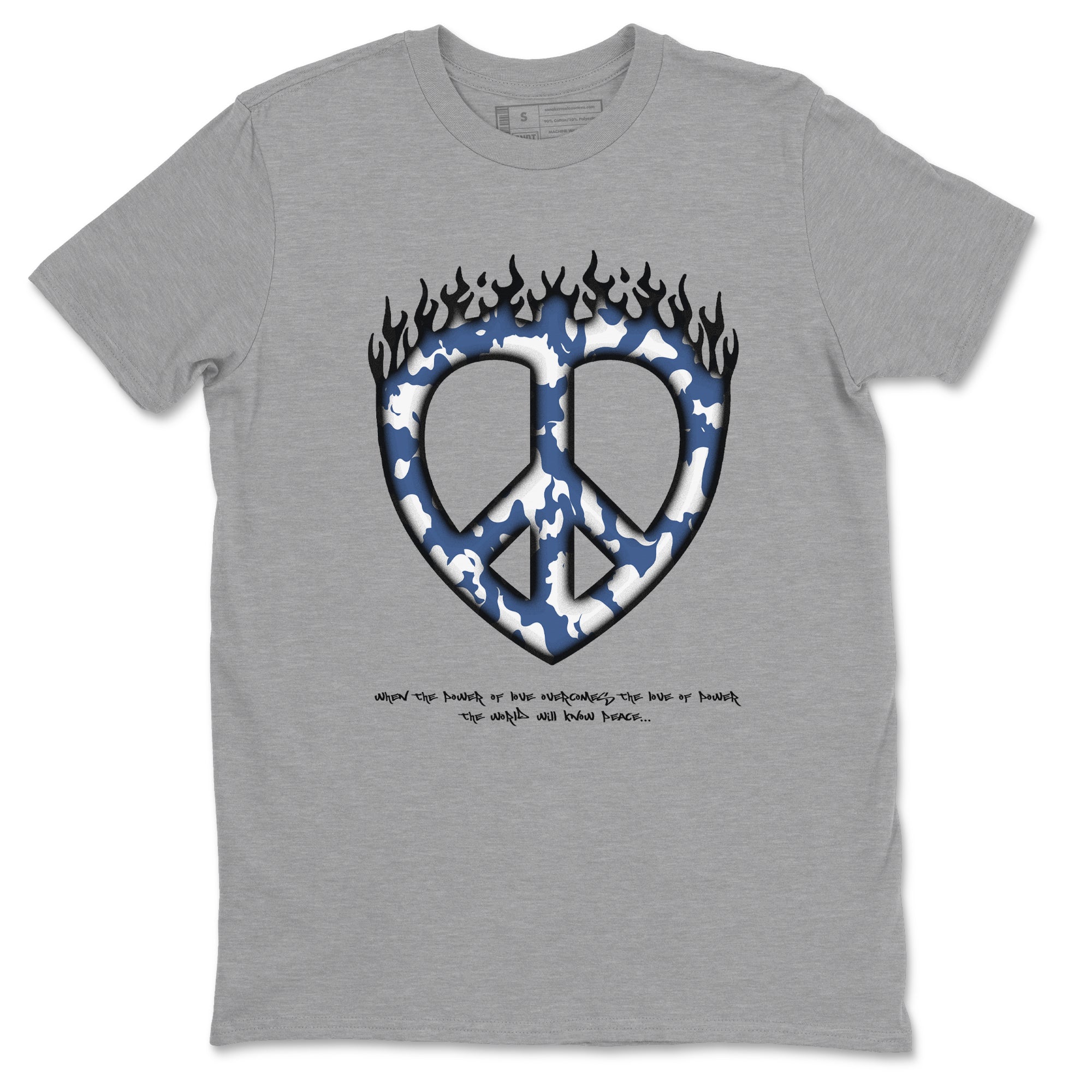 11s Diffused Blue shirts to match jordans Love Peace sneaker match tees Air Jordan 11 Diffused Blue SNRT Sneaker Release Tees unisex cotton Heather Grey 2 crew neck shirts