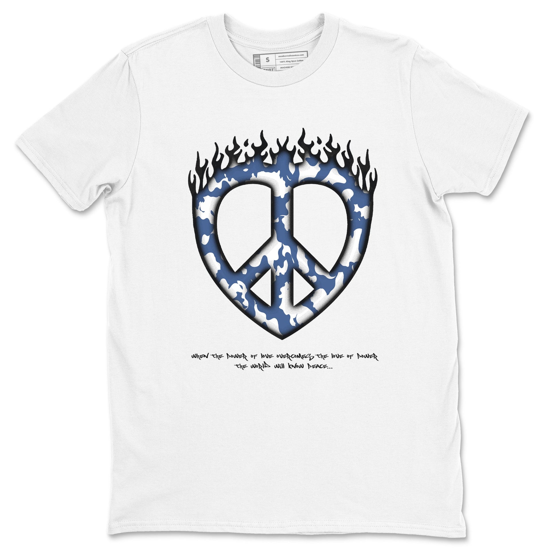11s Diffused Blue shirts to match jordans Love Peace sneaker match tees Air Jordan 11 Diffused Blue SNRT Sneaker Release Tees unisex cotton White 2 crew neck shirts