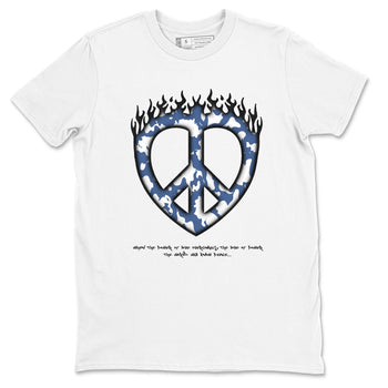 11s Diffused Blue shirts to match jordans Love Peace sneaker match tees Air Jordan 11 Diffused Blue SNRT Sneaker Release Tees unisex cotton White 2 crew neck shirts
