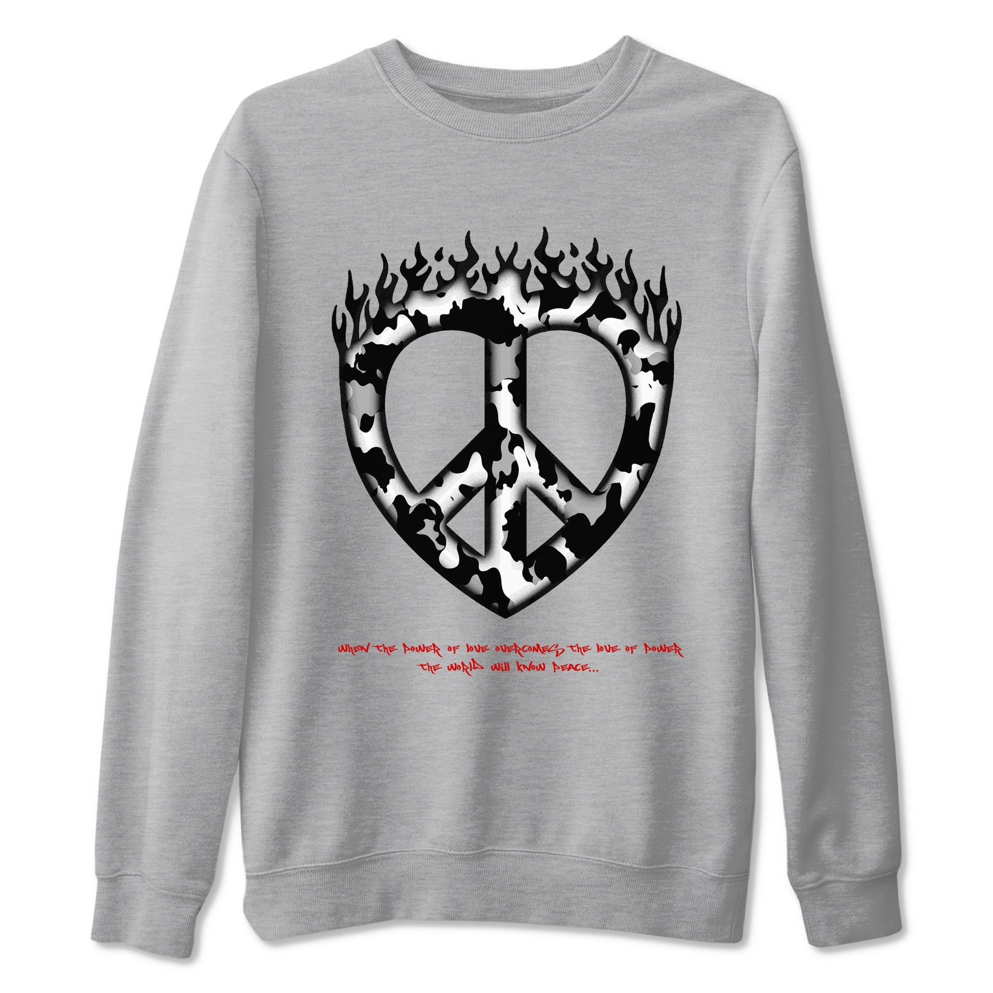 14s Black Toe shirts to match jordans Love Peace graphic tees Air Jordan 14 Black Toe t shirts to match sneakers SNRT Sneaker Tees unisex cotton Heather Grey 2 shirts