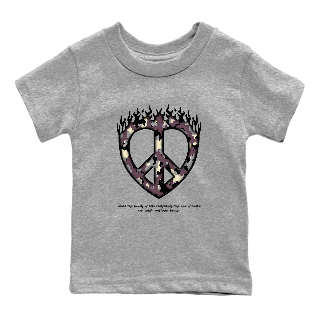 3s A Ma Maniere x Black shirts to match jordans Love Peace sneaker match tees A Ma Maniere x Air Jordan 3 _hile You Were Sleeping_neaker Release Tees Youth Baby Heather Grey 2 crew neck shirts
