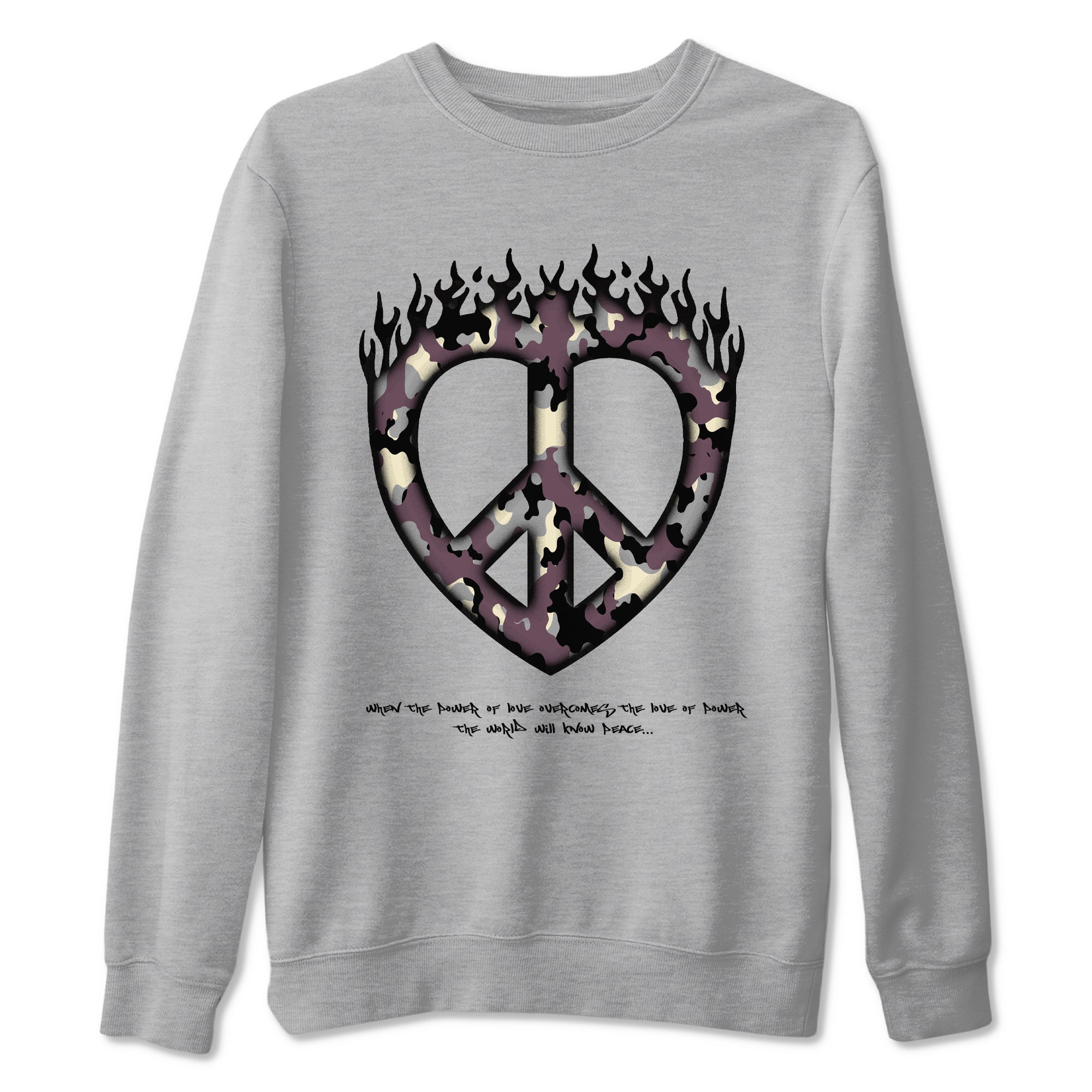 3s A Ma Maniere x Black shirts to match jordans Love Peace sneaker match tees A Ma Maniere x Air Jordan 3 _hile You Were Sleeping_neaker Release Tees unisex cotton Heather Grey 2 crew neck shirts
