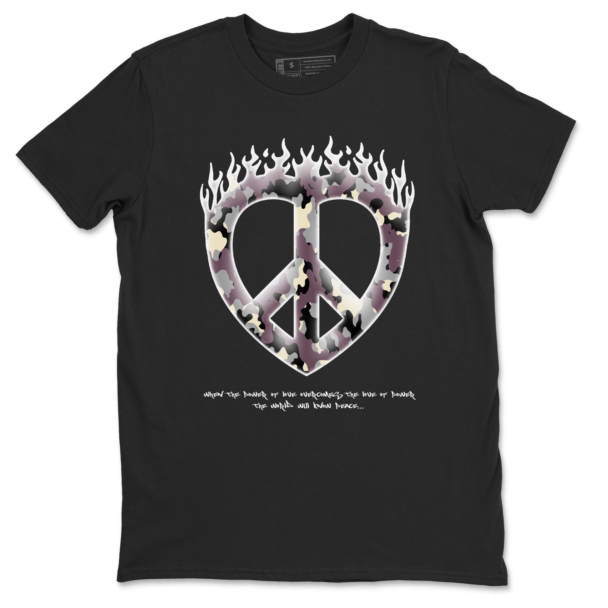 3s A Ma Maniere x Black shirts to match jordans Love Peace sneaker match tees A Ma Maniere x Air Jordan 3 _hile You Were Sleeping_neaker Release Tees unisex cotton Black 2 crew neck shirts