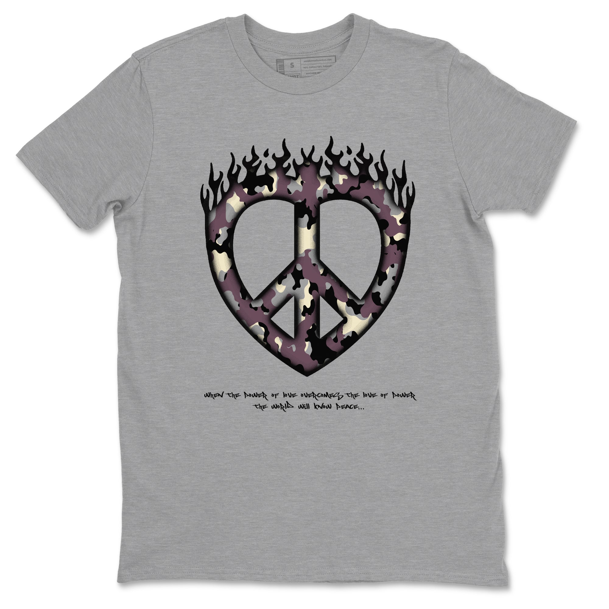 3s A Ma Maniere x Black shirts to match jordans Love Peace sneaker match tees A Ma Maniere x Air Jordan 3 _hile You Were Sleeping_neaker Release Tees unisex cotton Heather Grey 2 crew neck shirts