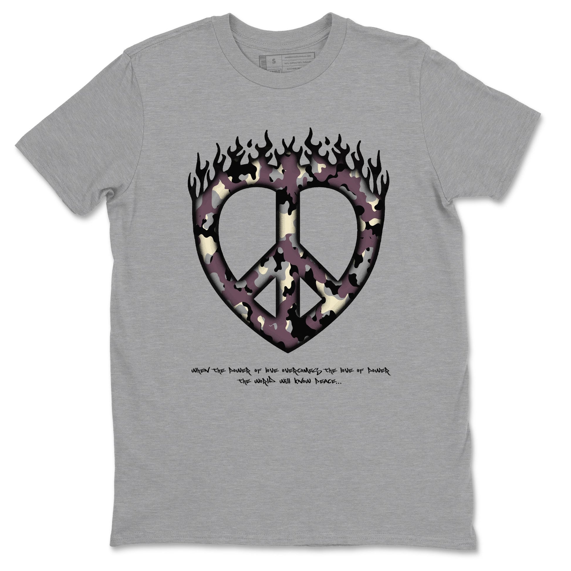 3s A Ma Maniere x Black shirts to match jordans Love Peace sneaker match tees A Ma Maniere x Air Jordan 3 _hile You Were Sleeping_neaker Release Tees unisex cotton Heather Grey 2 crew neck shirts