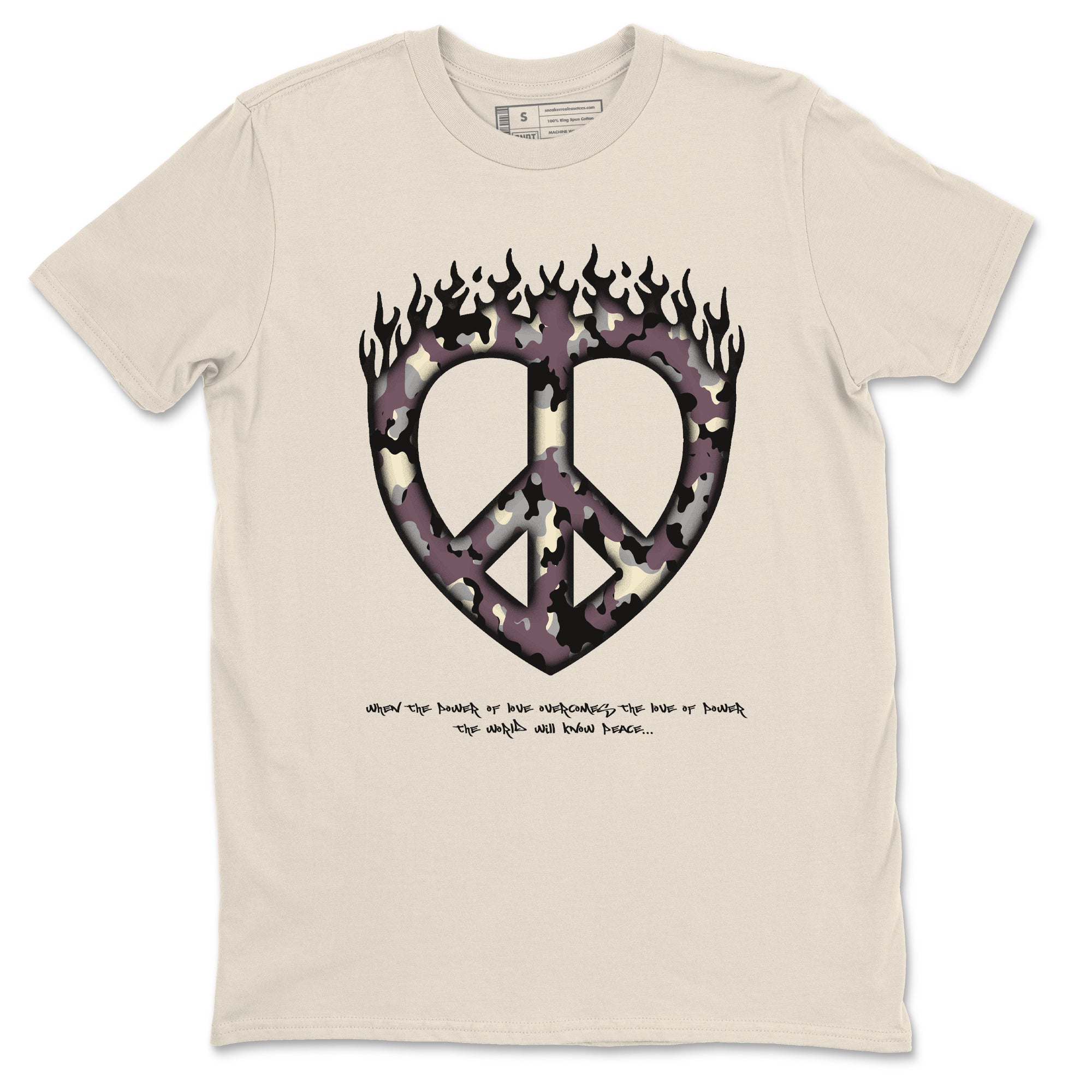 3s A Ma Maniere x Black shirts to match jordans Love Peace sneaker match tees A Ma Maniere x Air Jordan 3 _hile You Were Sleeping_neaker Release Tees unisex cotton Natural 2 crew neck shirts