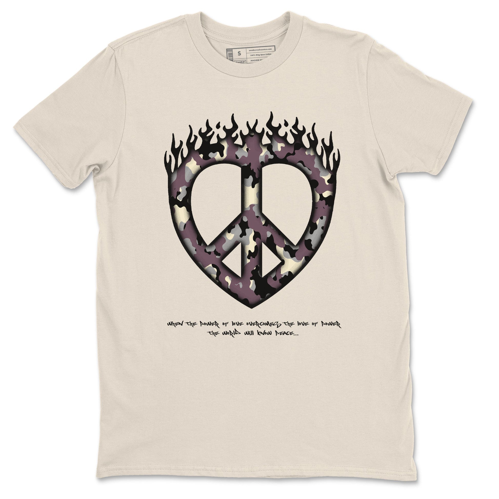 3s A Ma Maniere x Black shirts to match jordans Love Peace sneaker match tees A Ma Maniere x Air Jordan 3 _hile You Were Sleeping_neaker Release Tees unisex cotton Natural 2 crew neck shirts