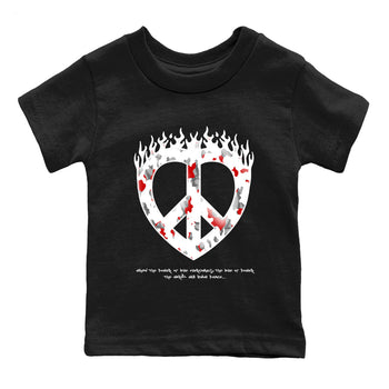 3s Cement Grey shirts to match jordans Love Peace sneaker match tees Air Jordan 3 Cement Grey SNRT Sneaker Release Tees Youth Baby Black 2 crew neck shirts